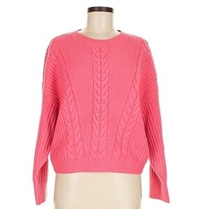 NWOT Tommy Hilfiger Vibrant Pink Cable Knit Sweater